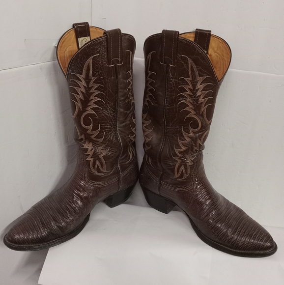 Vintage Iguana Boots Nocona Men's Lizard Exotic Leather Sz 8D Style 28170 - Picture 3 of 11